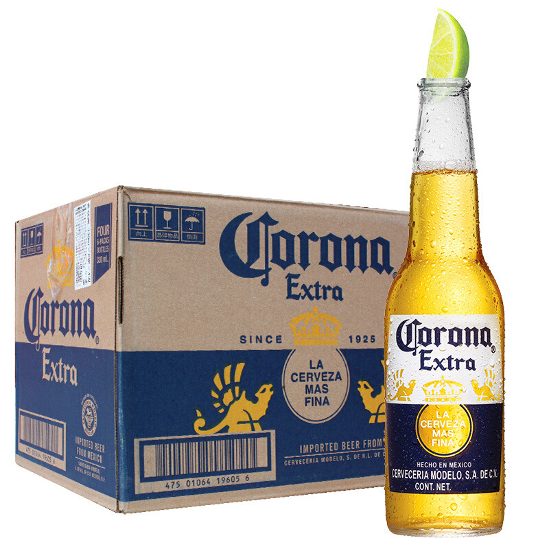 科罗娜啤酒330mL*24瓶装整箱墨西哥原装进口科罗纳啤酒CORONA行货