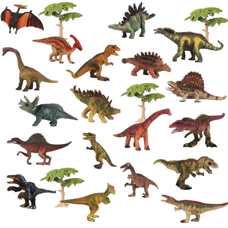 美侏罗纪实心仿真恐龙动物模型套装儿童霸王龙恐龙玩具礼物 舒服