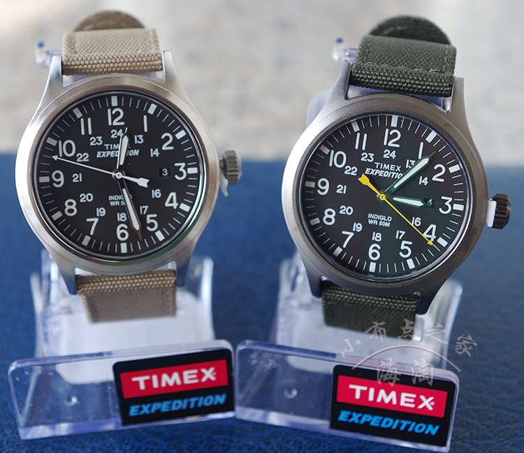 现货美国品牌Timex天美时T49961/T49962 远征户外探险男军表夜光