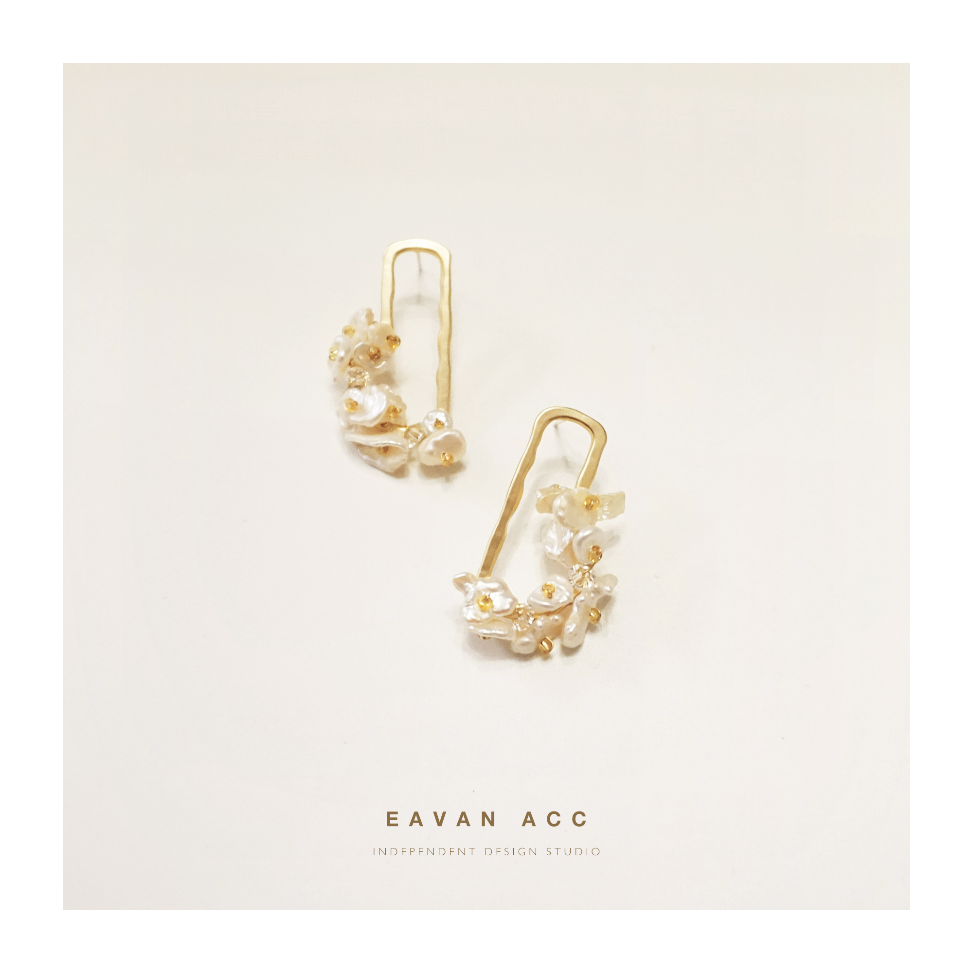 EAVAN ACC 秘密花园 重磅天然贝壳花 复古优雅小众设计师款耳环