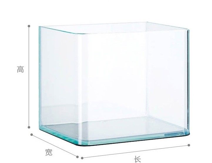 包邮小型迷你金鱼缸乌龟缸办公桌生态创意鱼缸方形透明玻璃水族箱