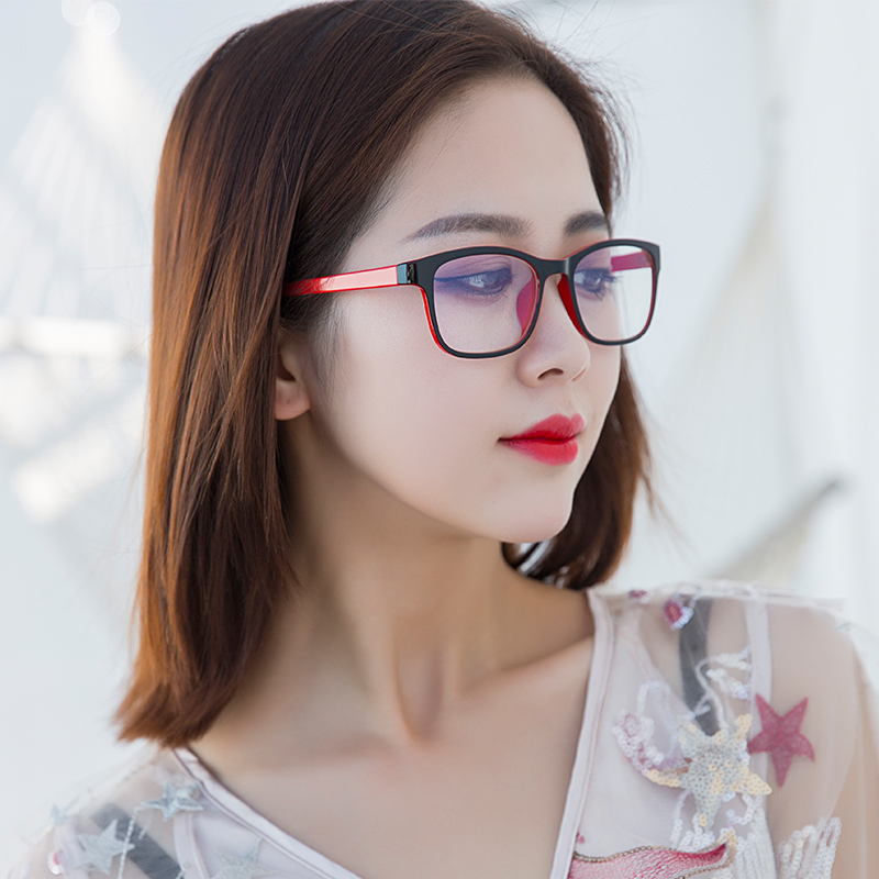 防蓝光眼镜女防辐射眼镜手机电脑护目镜无度数平光镜可配近视眼镜