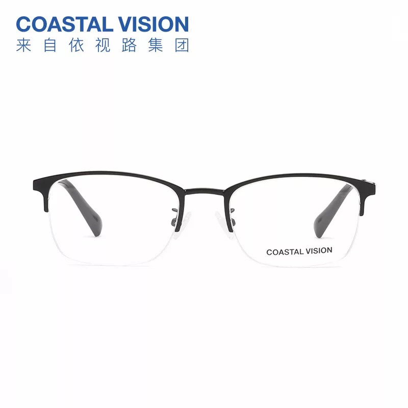 眼镜框男女方半框镜宴CVO3105商务成品潮超轻架防蓝光近视光学镜