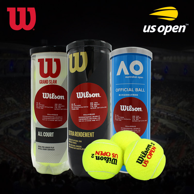 Wilson网球正品澳网铁罐装美网专业比赛网球威尔逊初学练习训练球