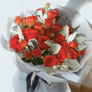 七夕情人节南京同城鲜花速递送花上门韩式臻爱红玫瑰生日花束求婚