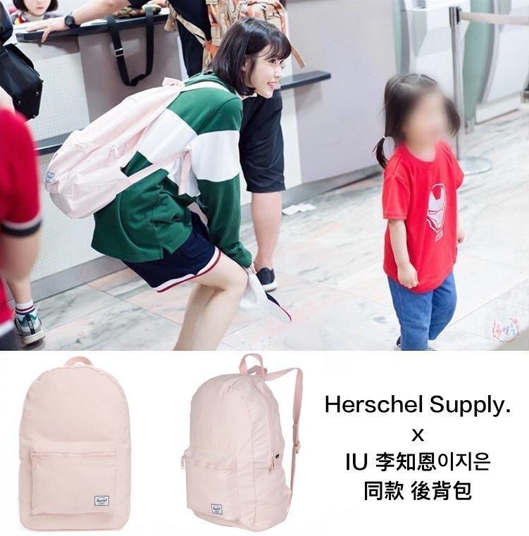 包邮 李知恩IU同款 Herschel Daypack 棉帆布双肩背包