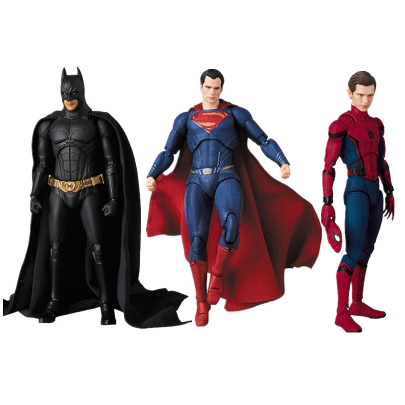 正义联盟英雄归来 可动蜘蛛侠 超人 蝙蝠侠多造型电影版 手办模型