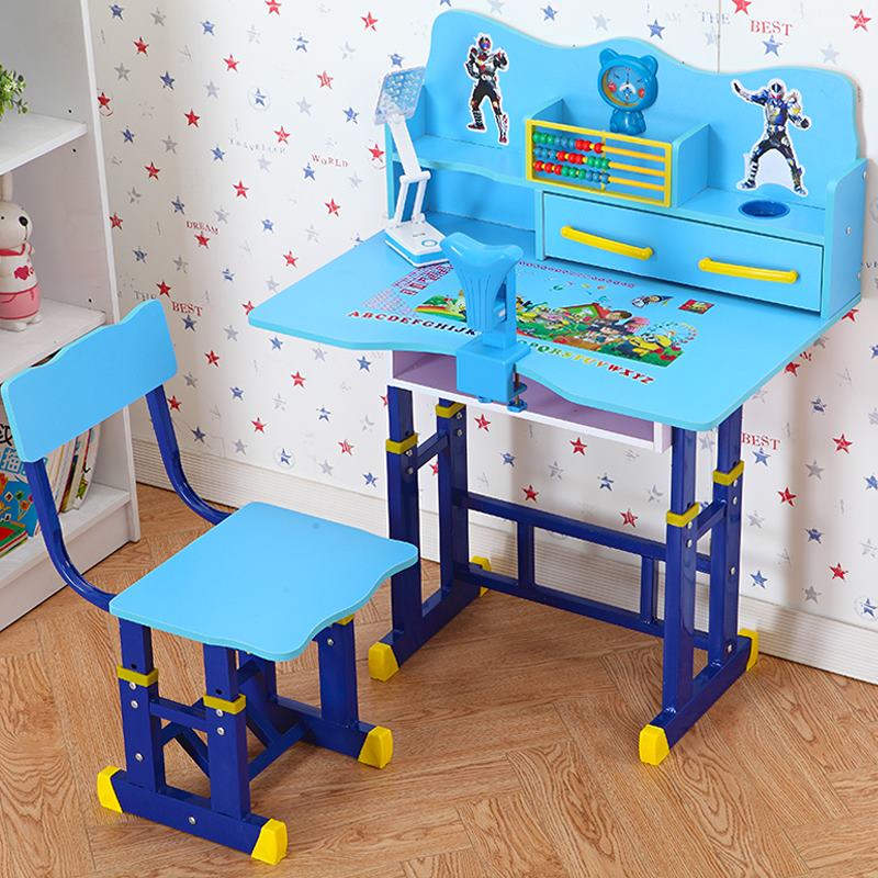 风格方桌早教坐得正儿童学习桌椅套装家用作业桌松木书桌写字台