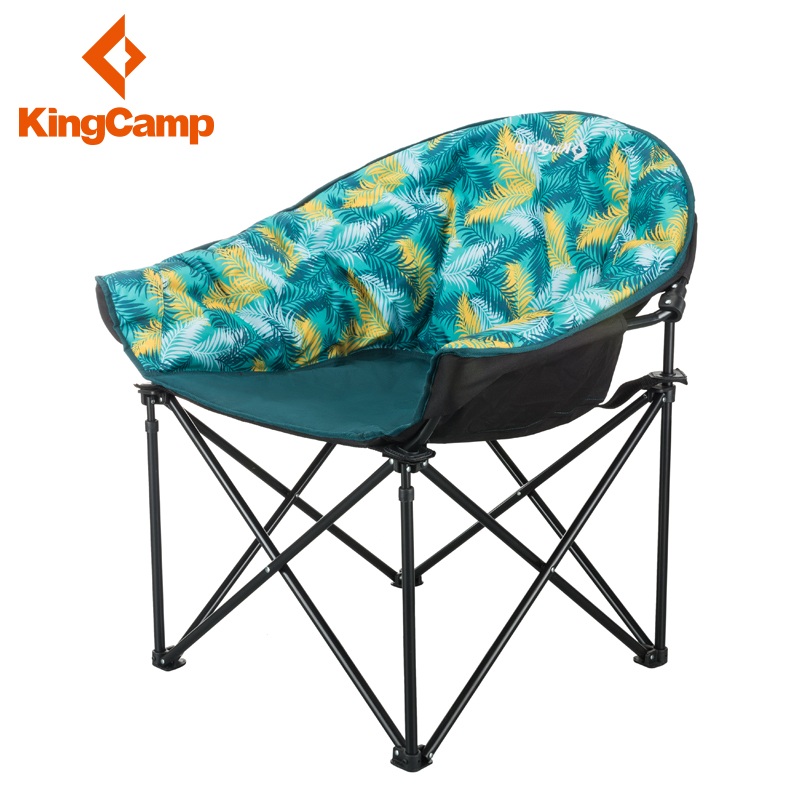 KingCamp户外折叠椅便携收纳休闲庭院躺椅子双层加棉铁管钓鱼椅