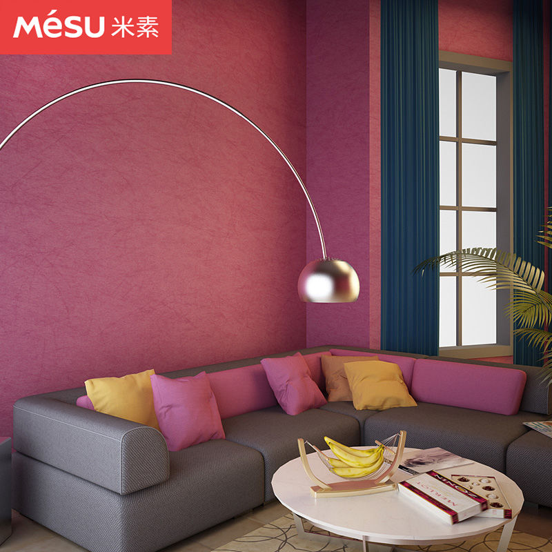 米素 东南亚墙纸纯色卧室无纺布墙纸简约现代客厅壁纸沙发 科罗旺