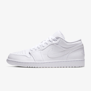 nike air jordan 1 low aj1黑脚趾纯白色低帮 span class=h>板鞋 