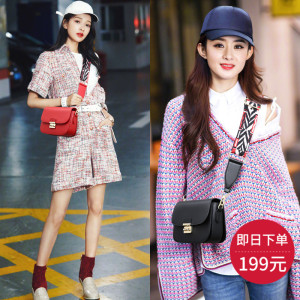 Viney2018新款女包真皮宽肩带小方包时尚韩版迷你小包单肩斜挎包真皮女包