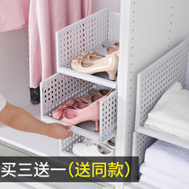 衣柜收纳神器分层整理架子宿舍寝室卧室储物置物架落地多层收纳架