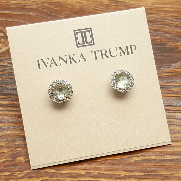 美国总统女儿IVANKA TRUMP/伊万卡特朗普点钻嵌珠简洁耳钉耳饰品