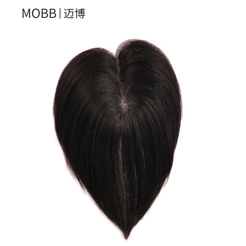 迈博MOBB 假发 女100%真发发块 头顶补发片 遮白发块片 全手织假