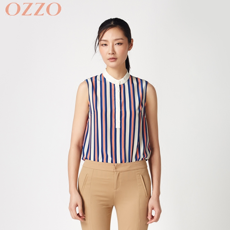 OZZO/欧尼迩条纹无袖上衣