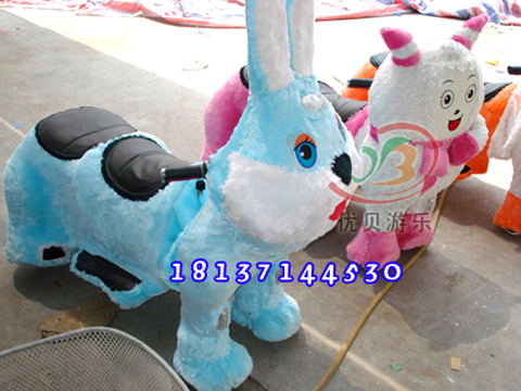 毛绒电瓶车儿童可坐广场游乐设备电动动物车配件甲虫玩具配件价格