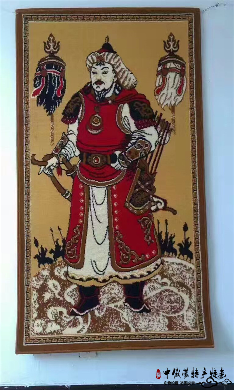 蒙古国挂毯壁毯蒙古元素民族风客厅卧室羊毛挂毯画蒙古包餐厅
