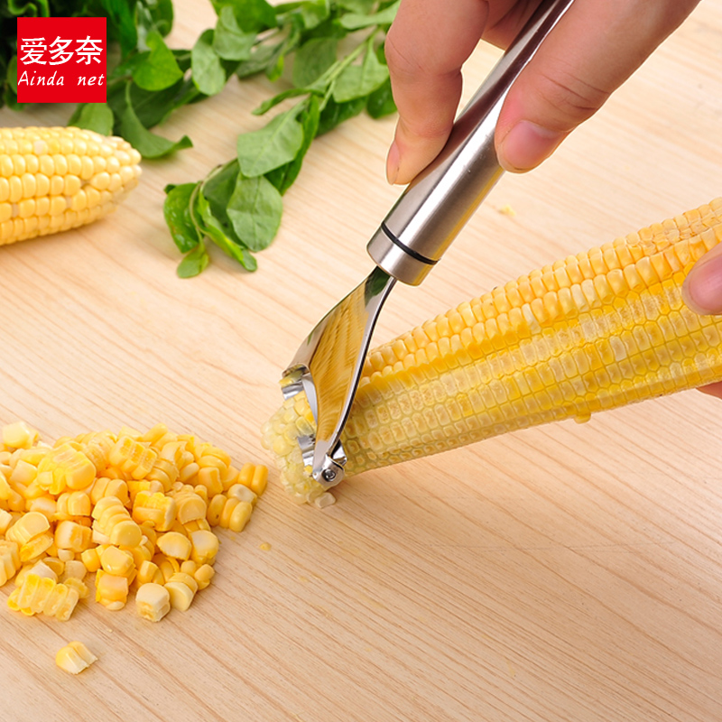 爱多奈304不锈钢剥玉米刨玉米脱粒器 削玉米刨粒器剥离厨房小工具