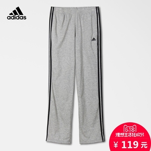 adidas 阿迪达斯 运动型格 男子 长裤 中麻灰 W63481运动裤男