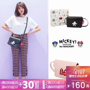 grace gift迪士尼女包可爱米奇米妮信封包小方包单肩包斜挎包小包 $