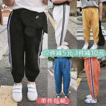 源源家男童运动裤夏装2019新款宝宝防蚊裤夏季宽松哈伦裤薄款韩版