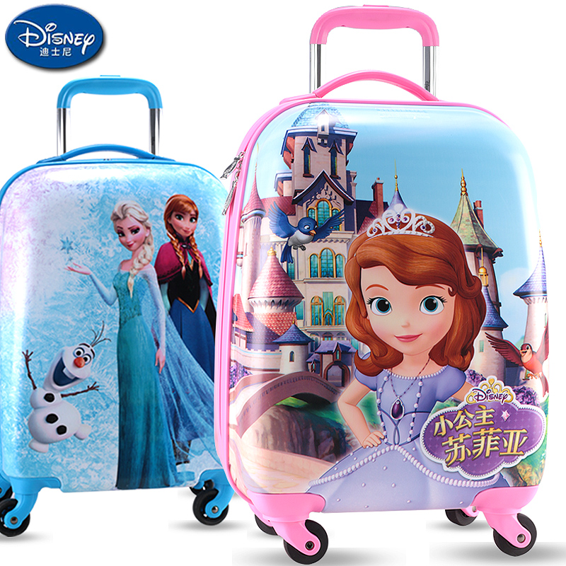 迪士尼儿童拉杆箱女童公主16寸宝宝卡通旅行箱18寸行李箱万向轮20