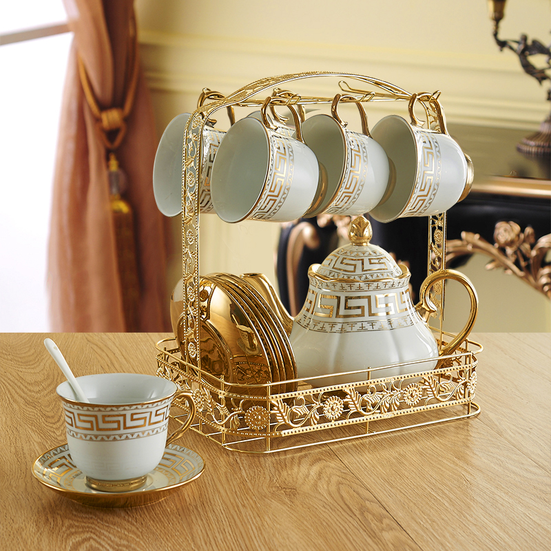 不锈钢方形欧式咖啡杯杯架家用水杯挂架沥水架马克杯陶瓷杯杯架子