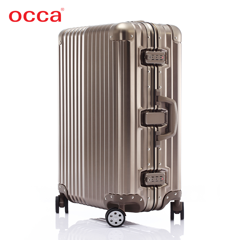 occa正品铝镁合金拉杆箱万向轮男女通用铝框20/25/29寸金属旅行箱