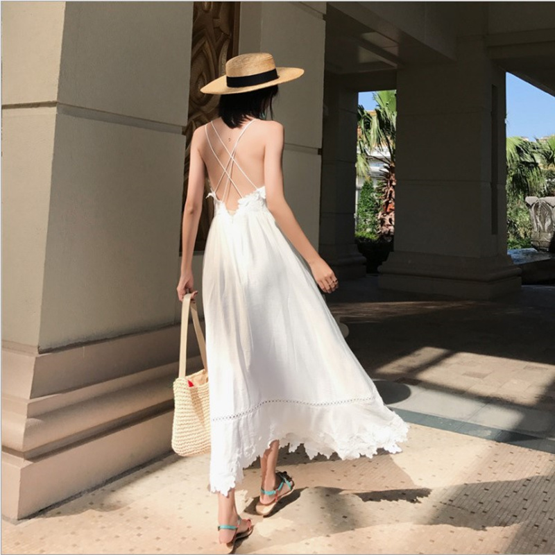 适合拍照的裙子海南三亚沙滩裙去巴厘岛旅游必备品泰国衣服女显瘦