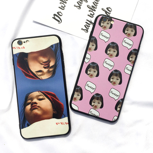 新品 个性创意权律二苹果6s手机壳iphonex全包7plus可爱女款p假笑男孩