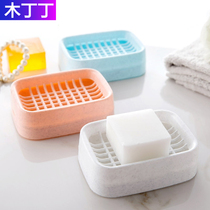 木丁丁肥皂盒子香皂盒沥水架家居用品双层浴室卫生间便携洗衣皂托