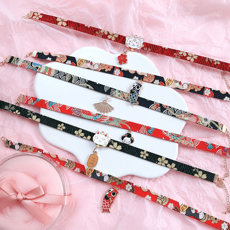 日系可爱日本和风choker项圈系列少女软妹项链锁骨链颈带脖子饰品