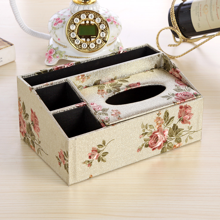 欧式多功能创意皮革纸巾盒遥控器收纳盒客厅茶几抽纸盒餐巾抽纸盒