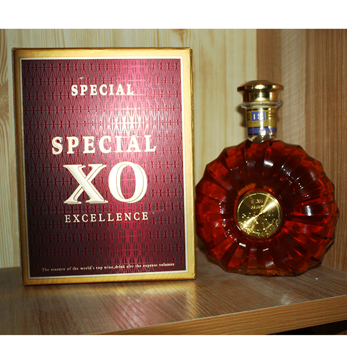 XO白兰地 700毫升礼盒装 洋酒梅洛送威士忌杯子1个圆形可饮用摆件
