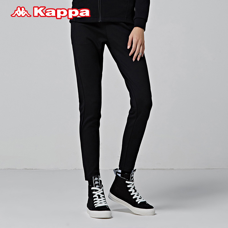 KAPPA卡帕 女款运动长裤休闲纯色卫裤修身小脚|K0862AK26