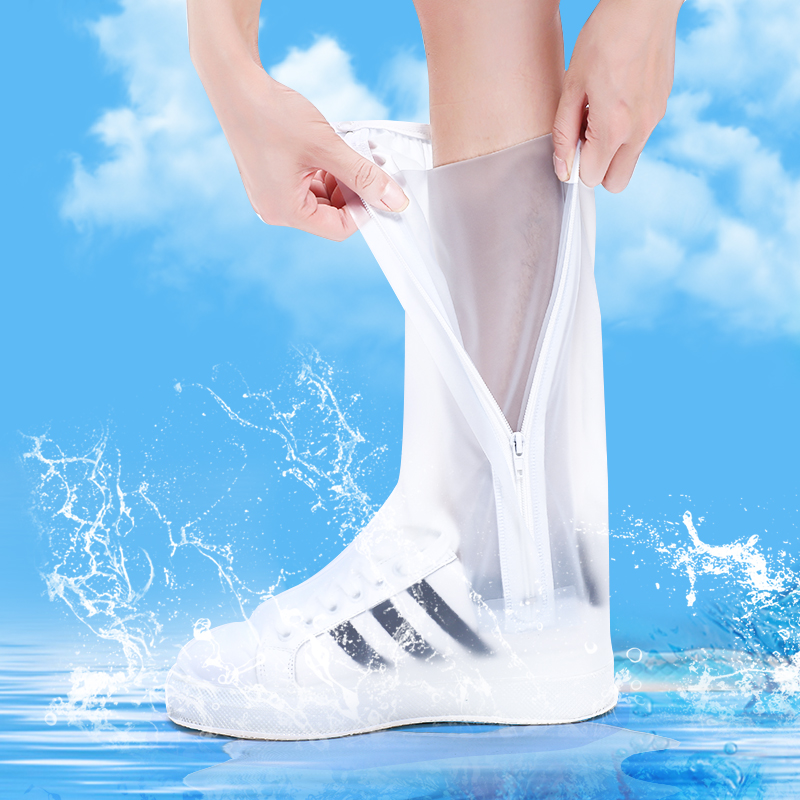 防雨鞋套男女通用防水鞋套下雨天中高筒防水鞋套防滑耐磨加厚鞋底