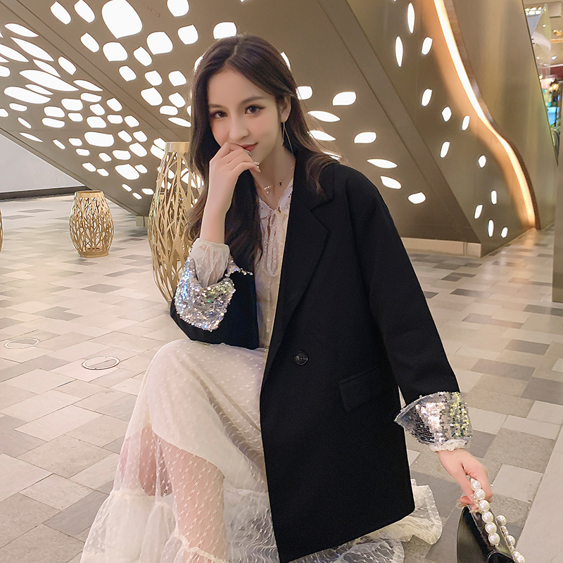 AiLi阿梨2019春季新款西装外套女垂重质感chic网红小西装韩国西服
