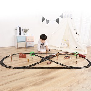 儿童玩具规道火车超长带轨道男生的   周岁 车类电动男孩有轨车