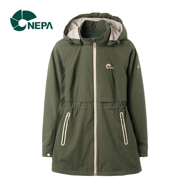 耐葩NEPA女款秋冬运动户外防风衣舒适可脱卸帽休闲夹克 7C60603