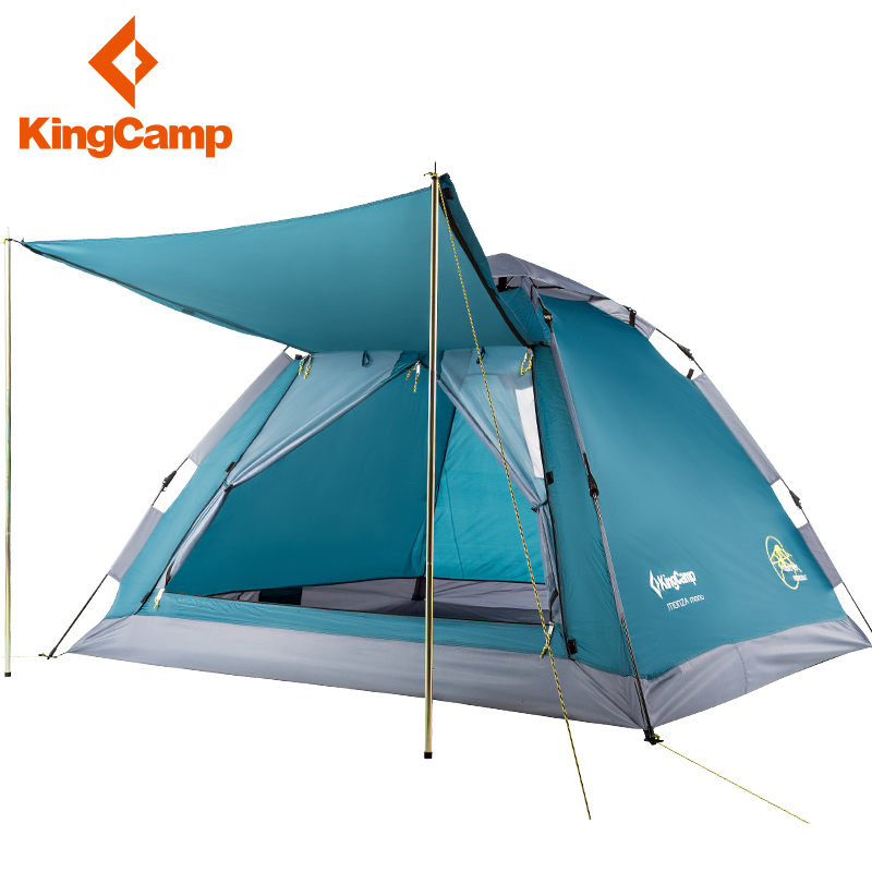 KingCamp帐篷户外3-4全自动单层旅行野外家庭公园休闲帐篷