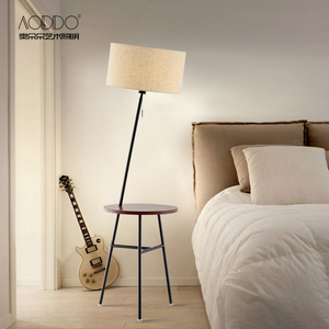 创意木艺落地灯图片