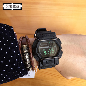 casio g-shock卡西欧手表男方表方块蓝色gd-400-2 mb-1游泳电子表 $