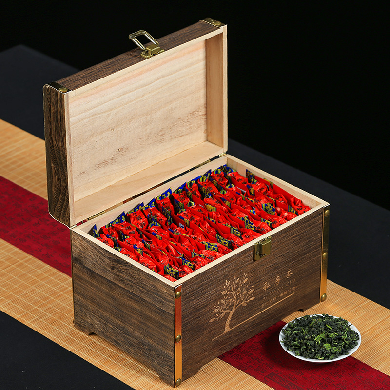安溪铁观音茶叶礼盒装送礼 浓香型1725秋茶木质礼盒包装盒送礼物