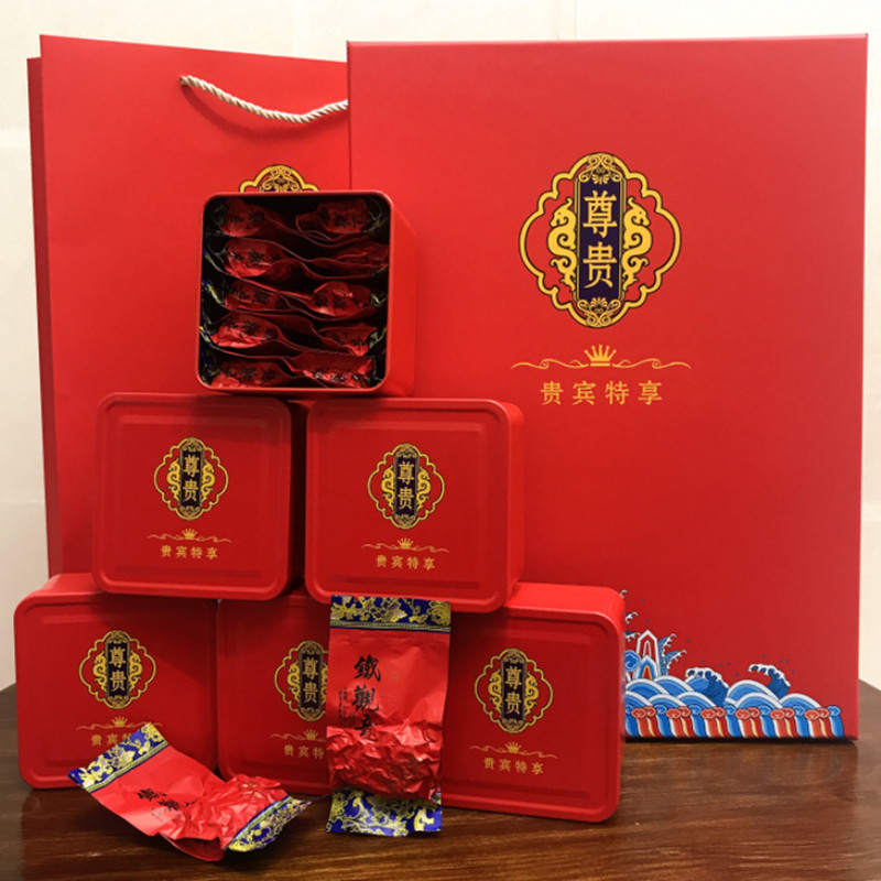 茶叶礼盒装送礼礼物 安溪铁观音春茶浓香型1725红色500克礼盒礼品
