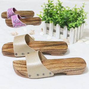 夏季日式木屐女 低跟木 span class=h>拖鞋/span 日常居家人字木屐