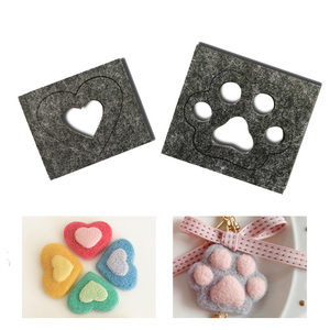 羊毛毡戳戳乐刺绣模板  手工diy模具 新手材料猫爪爱心针毡工具