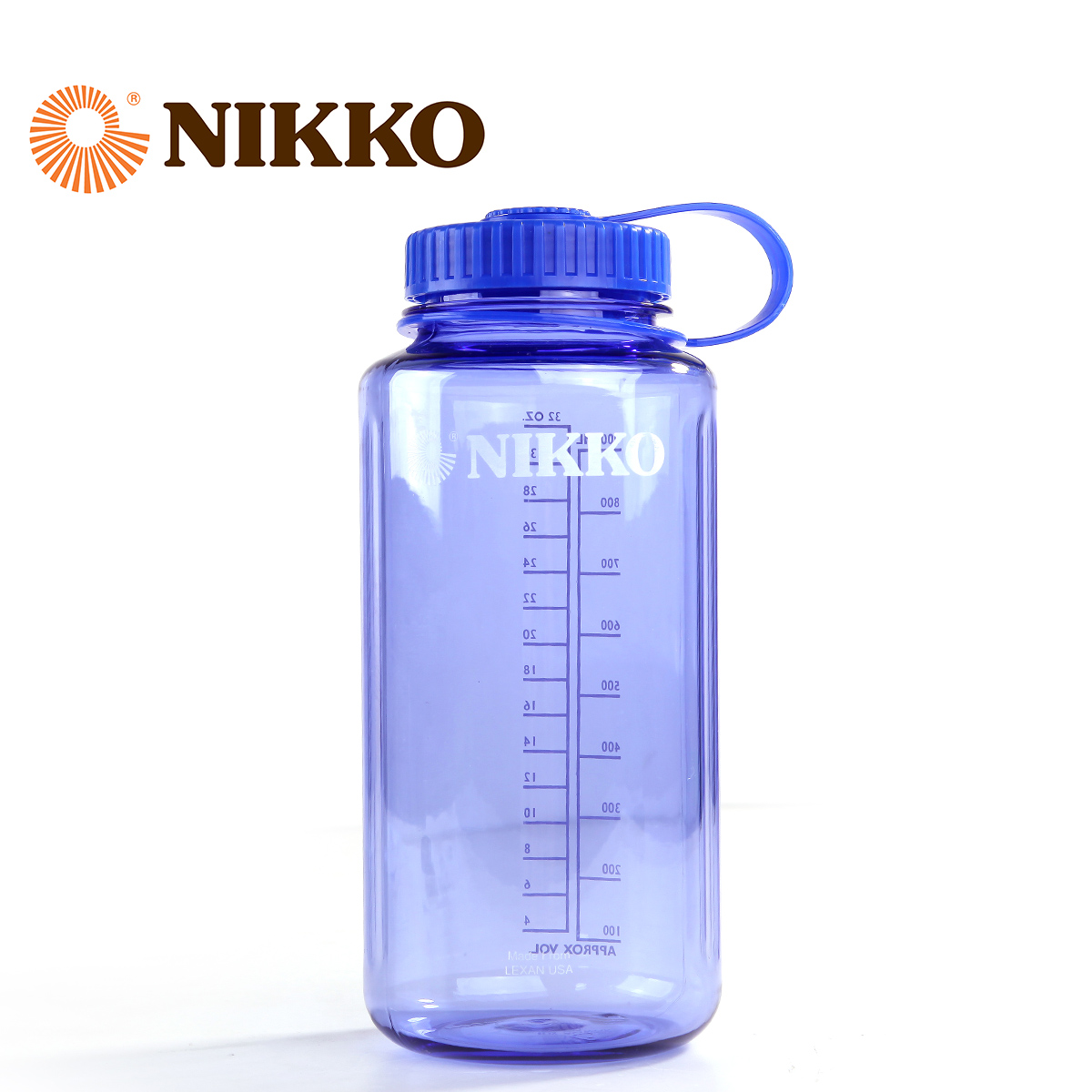 Nikko日高 1000ml大容量塑料阔口水瓶便携户外运动水壶NCW21000