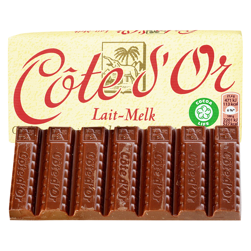 比利时 Cote D'or克特多金象牛奶巧克力排150g 特价--块装