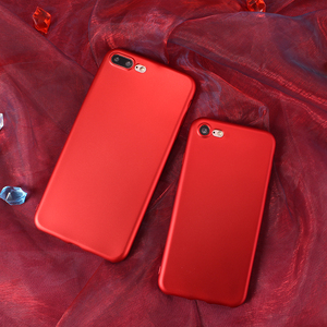 苹果6手机壳磨砂软壳iphone7plus硅胶外壳6s全包防摔女款i7红色潮个性手机壳
